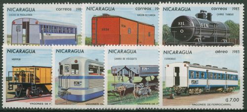 Nicaragua 1983 Eisenbahnwagen 2387/93 postfrisch