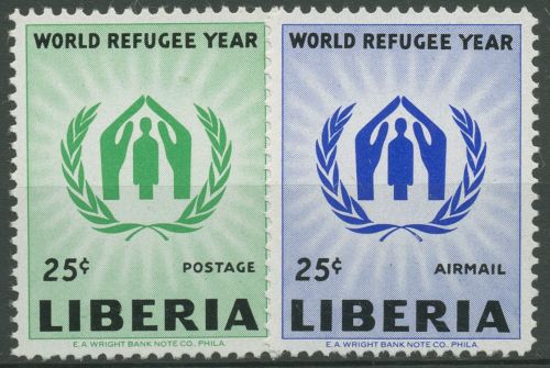 Liberia 1960 Weltflüchtlingsjahr 548/49 postfrisch