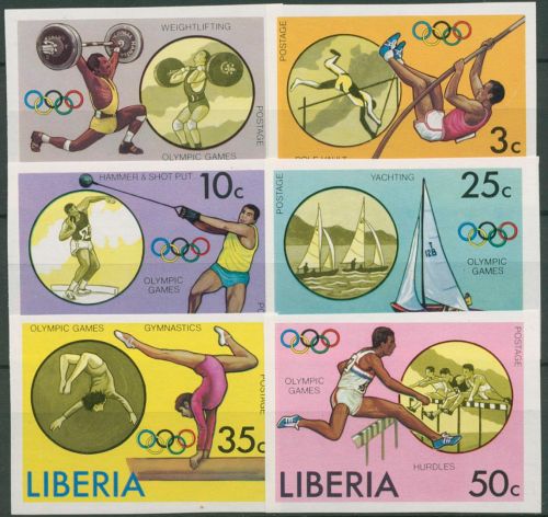 Liberia 1976 Olympische Sommerspiele Montreal 990/95 B postfrisch