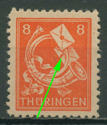 SBZ Thüringen Freimarke mit Plattenfehler 96 AY y VI postfrisch