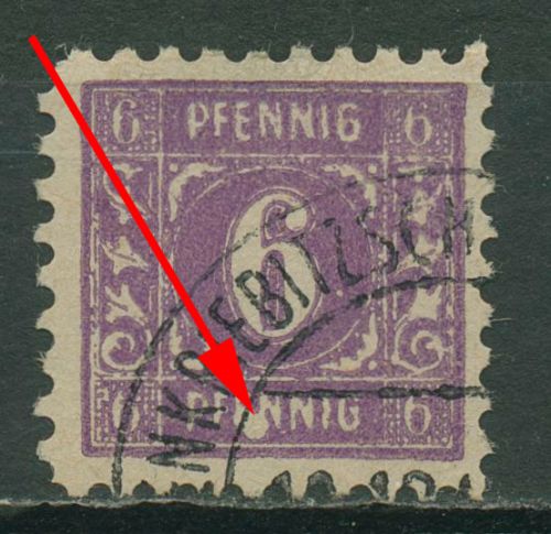 SBZ Mecklenburg-Vorpommern Freimarke mit Plattenfehler 9 d I gestempelt