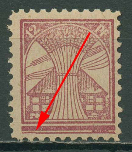 SBZ Mecklenburg-Vorpommern Freimarke mit Plattenfehler 17 I PF III postfrisch