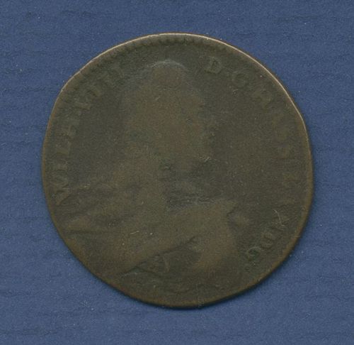 Hessen-Kassel 3 Heller Portrait 1755, Wilhelm VIII., Schütz 1795 schön (m2978)