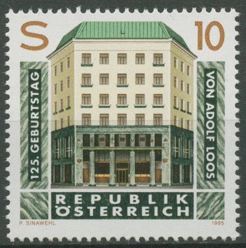Österreich 1995 Architekt Adolf Loos Loos-Haus Wien 2145 postfrisch
