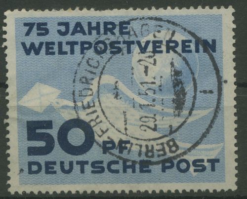 DDR 1949 75 Jahre Weltpostverein UPU 242 gestempelt, Zahnfehler (R19568)