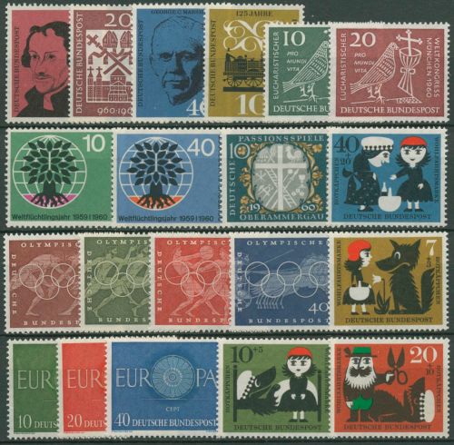 Bund 1960 Jahrgang komplett (326/45) postfrisch (SG98464)