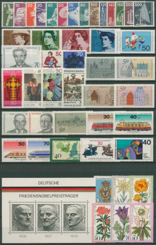 Bund 1975 Jahrgang komplett (826/74, Block 11) postfrisch (SG98479)