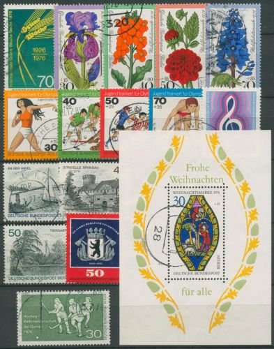 Berlin Jahrgang 1976 komplett (516/31, Block 5) gestempelt (SG98577)