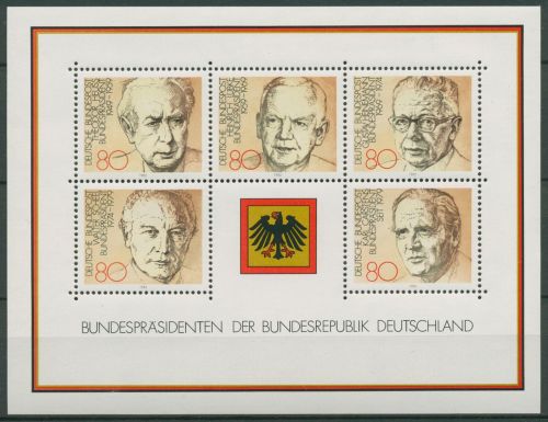 Bund 1982 Bundespräsidenten Block 18 postfrisch (C98645)
