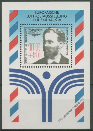Bund 1991 Luftpostausstellung LILIENTHAL Block 24 postfrisch (C98670)