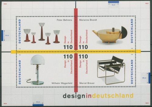 Bund 1998 Design aus Deutschland Block 45 postfrisch (C98773)