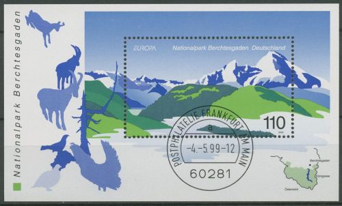 Bund 1999 Europa CEPT Berchtesgaden Block 47 gestempelt (C98785)