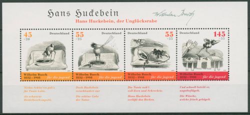 Bund 2007 Wilhelm Busch Hans Huckebein Block 71 postfrisch (C98898)