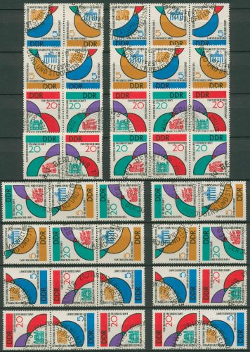 DDR 1962 Weltspiele der Jugend 901/04 ZD alle Kombinationen gestempelt (SG19706)