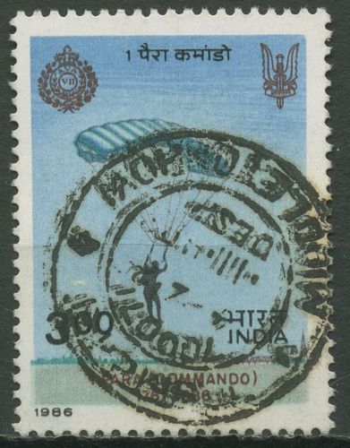 Indien 1986 Fallschirmspringer-Bataillon 1064 gestempelt
