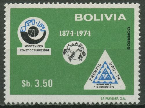 Bolivien 1975 100 Jahre Weltpostverein UPU 871 postfrisch