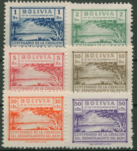 Bolivien Provinz Beni 1946 Landschaften 1/6 postfrisch