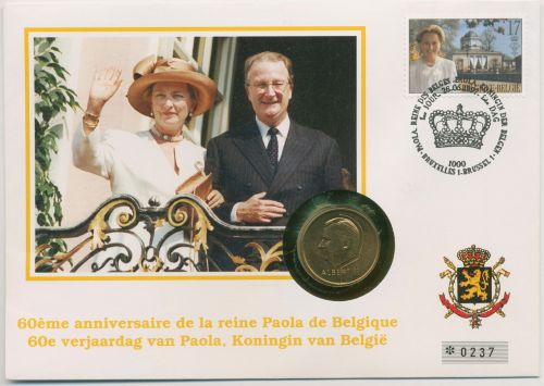 Belgien 1997 Königin Paola Numisbrief 20 Francs (N74)