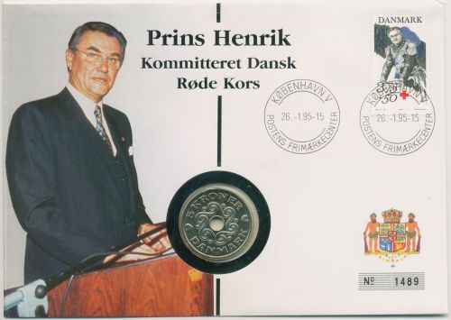 Dänemark 1995 Prinz Henrik Numisbrief 5 Kronen (N93)