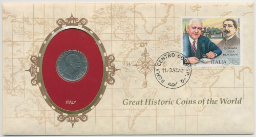 Italien 1992 Historische Münzen Numisbrief 50 Centesimi (N130)