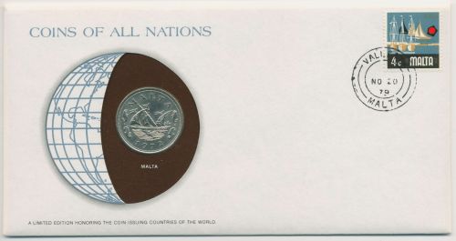 Malta 1978 Weltkugel Numisbrief 10 Cent (N164)