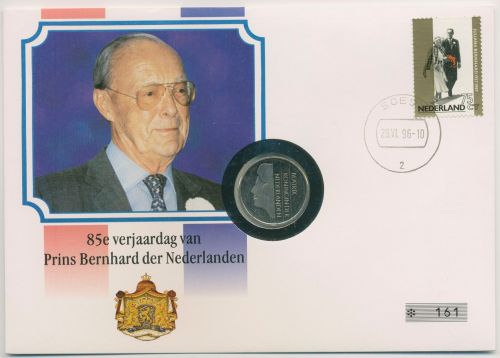 Niederlande 1996 Prinz Bernhard Numisbrief 1 Gulden (N177)