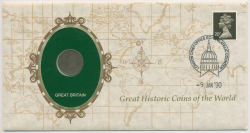 Großbritannien 1990 Historische Münzen Numisbrief Farthing von 1873 (N280)