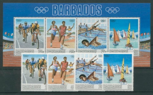 Barbados 1988 Olympiade Seoul 701/04 Block 23 postfrisch (G9544)
