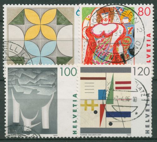 Schweiz 1993 Persönlichkeiten Frauen Kunstwerke 1506/09 gestempelt