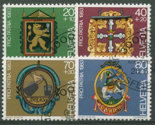 Schweiz 1983 Pro Patria Wirtshausschilder 1251/54 gestempelt