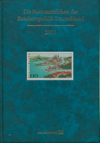 Bund Jahrbuch 2000 mit allen Marken postfrisch und Schwarzdruck (XL9598)