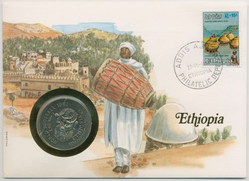 Äthiopien 1989 Stadtansicht Numisbrief 2 Birr (N351)