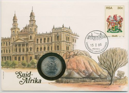 Südafrika 1985 Justizpalast Pretoria Numisbrief 50 Cent (N356)