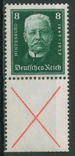 Deutsches Reich Zusammendrucke 1927 Hindenburgspende S 37 mit Falz