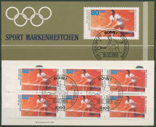 Bund Deutsche Sporthilfe 1988 Markenheftchen SMH 11 (1354) gestempelt (C99035)