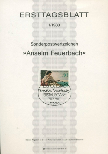 Bund Jahrgang 1980 Ersttagsblätter ETB komplett (XL9780)