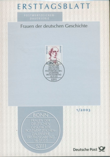 Bund Jahrgang 2003 Ersttagsblätter ETB komplett (XL9703)