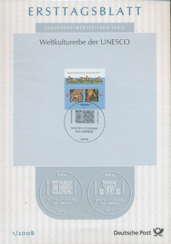 Bund Jahrgang 2008 Ersttagsblätter ETB komplett (XL9708)