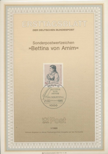 Berlin Jahrgang 1985 Ersttagsblätter ETB komplett (XL9735)