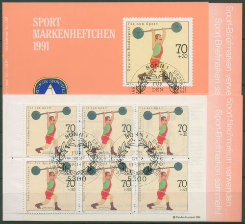 Bund Deutsche Sporthilfe 1991 Markenheftchen SMH 14 (1499) gestempelt (C99040)