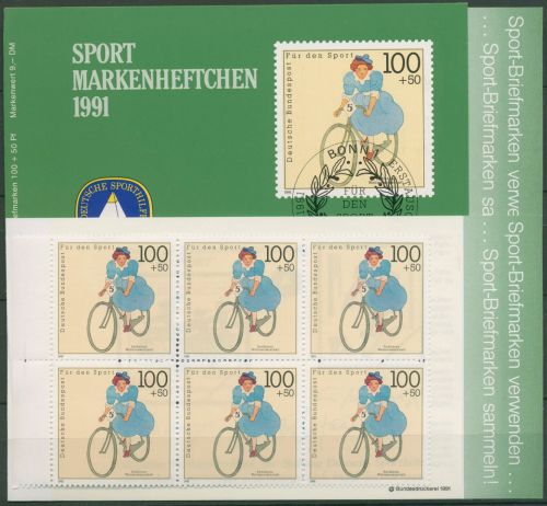Bund Deutsche Sporthilfe 1991 Markenheftchen SMH 15 (1500) postfrisch (C99042)
