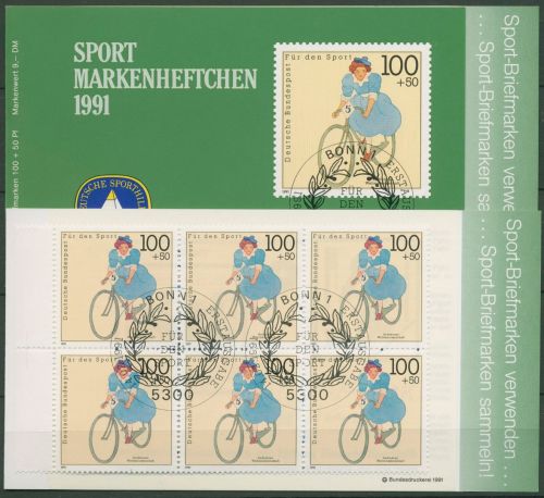 Bund Deutsche Sporthilfe 1991 Markenheftchen SMH 15 (1500) gestempelt (C99043)