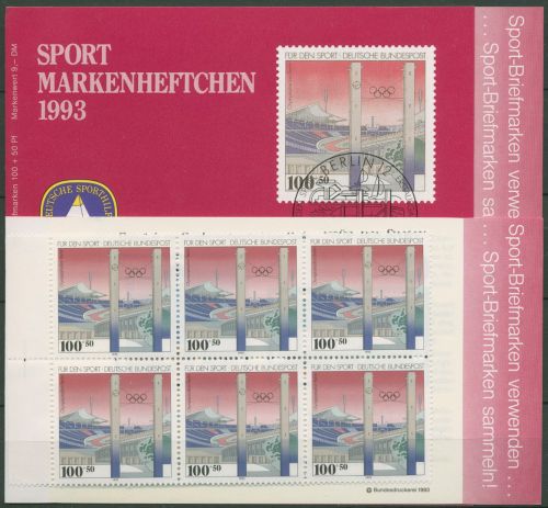 Bund Deutsche Sporthilfe 1993 Markenheftchen SMH 19 (1652) postfrisch (C99050)