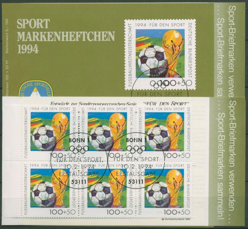 Bund Deutsche Sporthilfe 1994 Markenheftchen SMH 20 (1718) gestempelt (C99052)