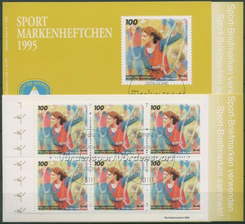 Bund Deutsche Sporthilfe 1995 Markenheftchen SMH 22 (1778) gestempelt (C99056)