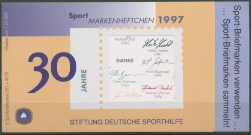 Bund Deutsche Sporthilfe 1997 Markenheftchen SMH 24 (1898) postfrisch (C99061)
