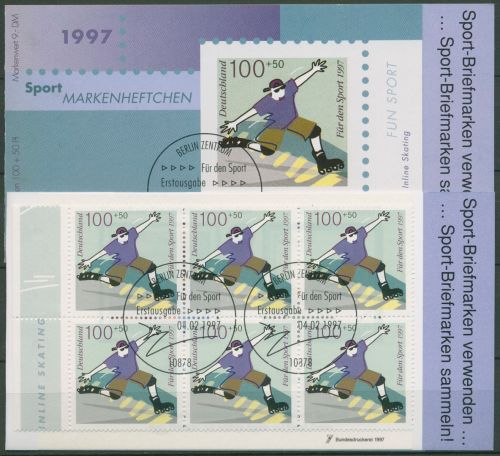 Bund Deutsche Sporthilfe 1997 Markenheftchen SMH 25 (1899) gestempelt (C99063)