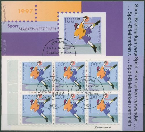 Bund Deutsche Sporthilfe 1997 Markenheftchen SMH 26 (1900) gestempelt (C99064)