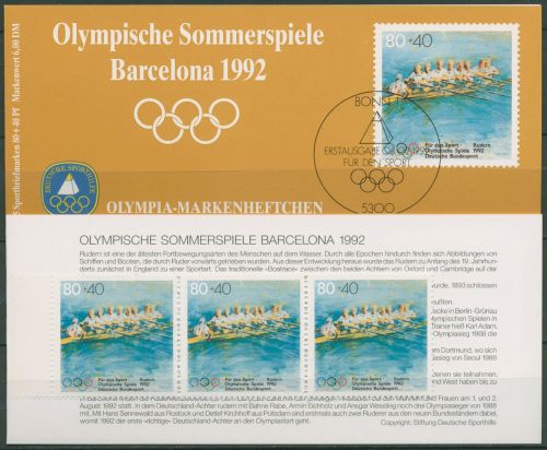 Bund Sporthilfe 1992 Markenheftchen Olympia OMH 1 (1593) postfrisch (C99094)
