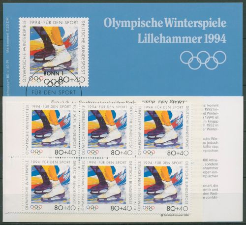 Bund Sporthilfe 1994 Markenheftchen Olympia OMH 3 (1717) postfrisch (C99096)